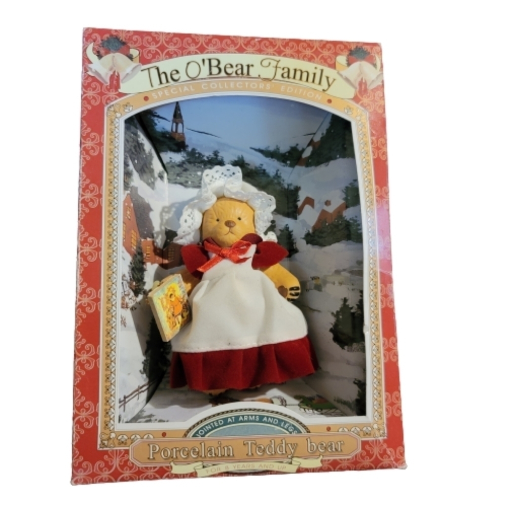 Bear Brianna The O’Bear Family Porcelain Teddy Bear Brianna vintage 1997 In Box
